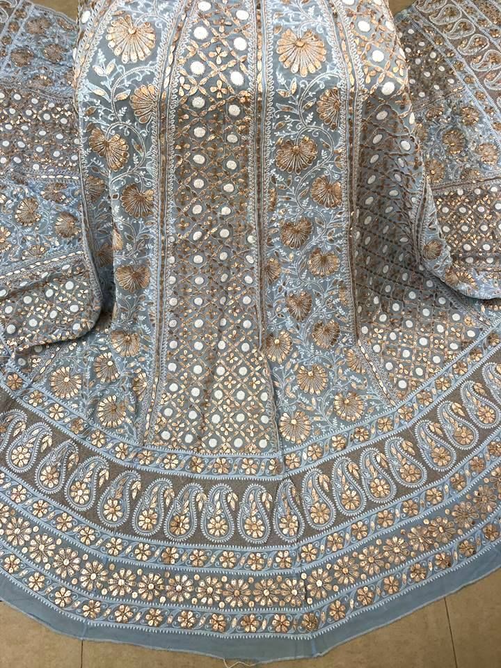 Buy Lucknowi Chikankari Lehenga