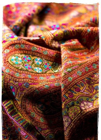 Multicolor Hand Crafted Kashmiri Shawls