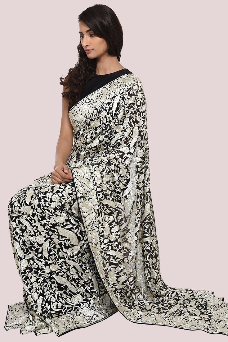 Kashmiri Culture Saree (Unstitched)