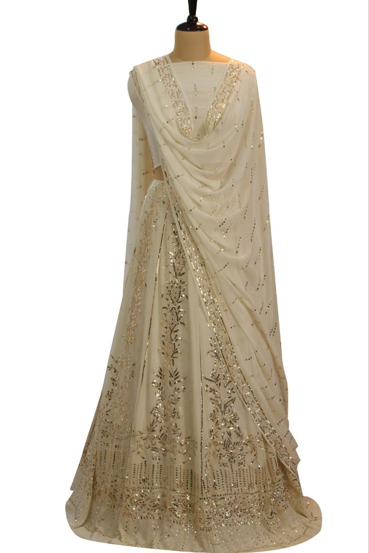 Kamdani Pitta Work Lehenga(Unstitched)