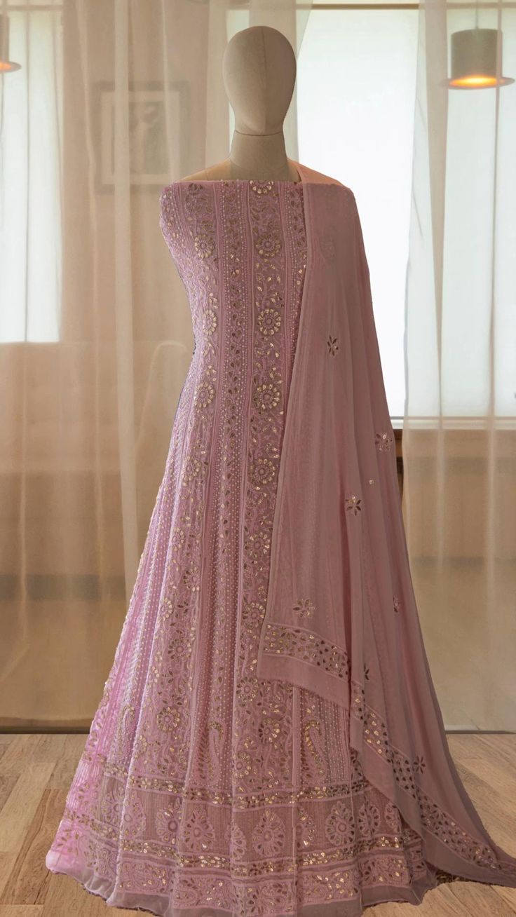 Chikankari Gotta Anarkali