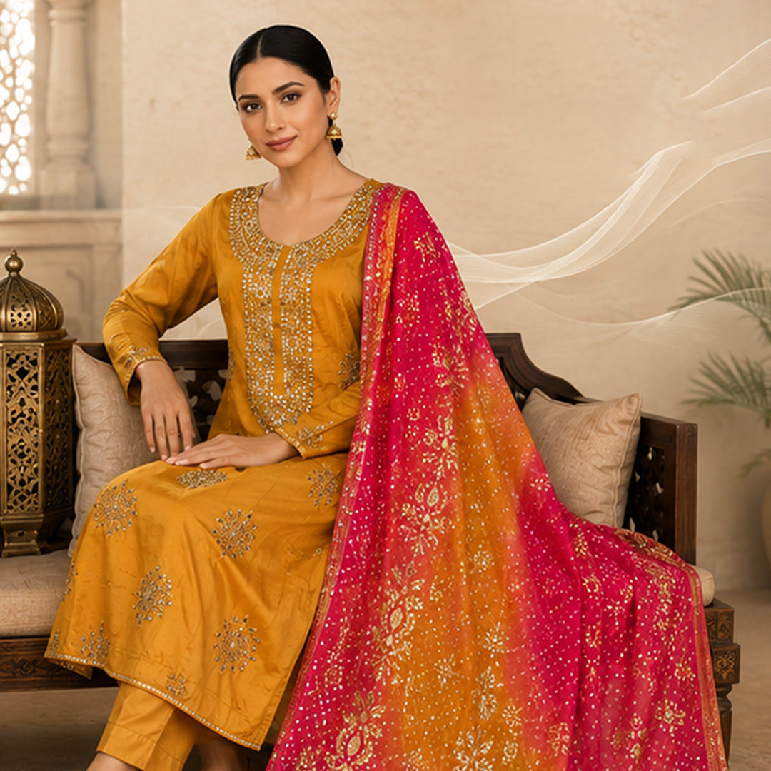 Antique Kamdani 2 Piece Suit