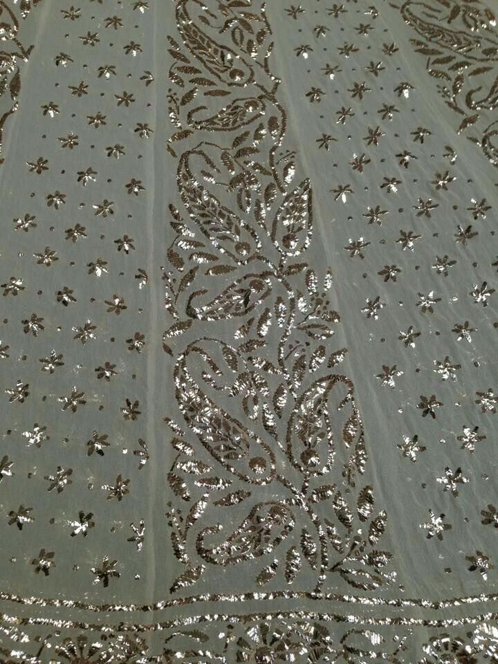 Mukesh Work Lehenga (Unstitched)