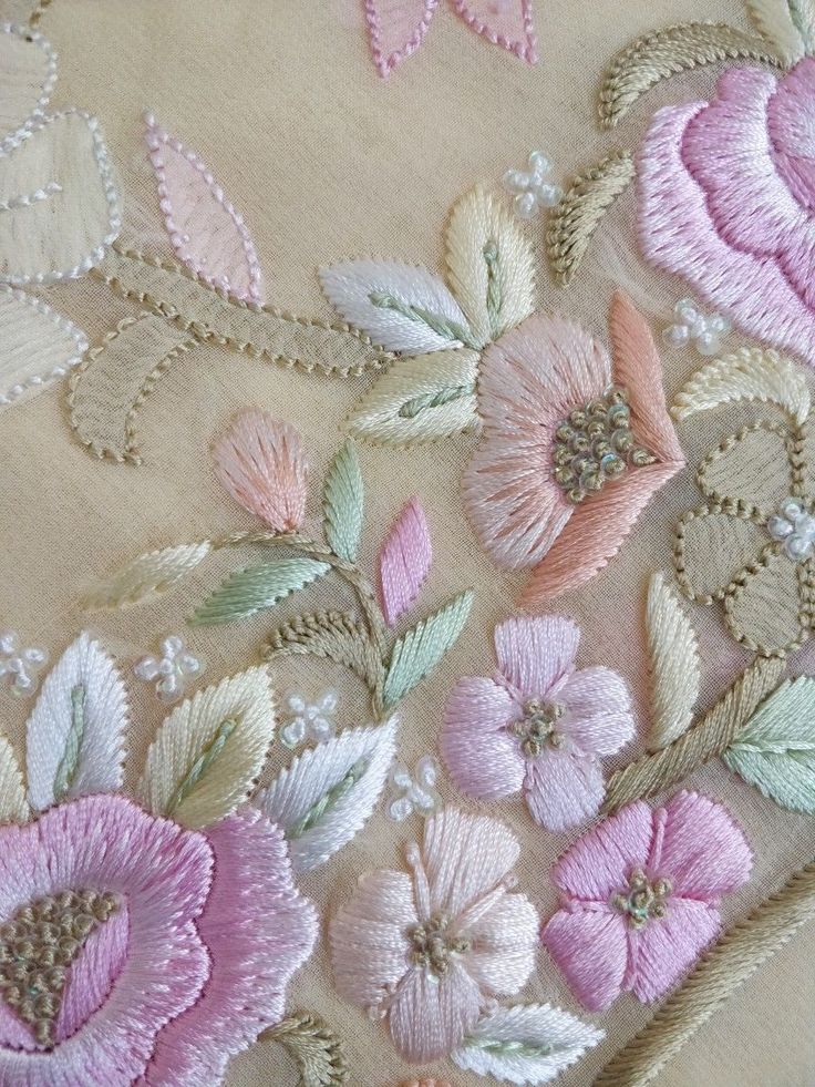 Parsi Gara Embroidery Cream Suit(Unstitched)